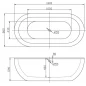 Ванна акриловая отдельностоящая BELBAGNO BB13