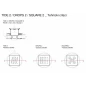 Точечный трап PESTAN Confluo Standard Tide, Точечный трап 150х150 мм Confluo Standard Tide 3 , металл с перфорацией Tide (Волна), без рамки