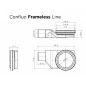 Душевой лоток Pestan Confluo Frameless Line, Душевой лоток Pestan Confluo Frameless Line  850 Black Glass