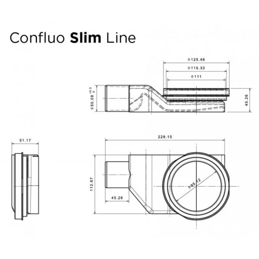 Душевой лоток Pestan Confluo Slim Line +, Душевой лоток Pestan Confluo Slim Line 550+