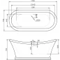 Ванна акриловая отдельностоящая BELBAGNO BB09