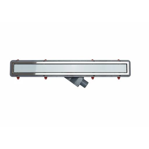 Линейный трап PESTAN Confluo Premium White Glass Line, Линейный трап 550 мм CONFLUO PREMIUM LINE WITH WHITE GLASS, двухсторонняя модель