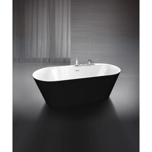 Ванна акриловая отдельностоящая BELBAGNO BB14-NERO/BIA