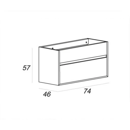 Мебель для ванной CEZARES ELEGANCE 75, Раковина из искусственного мрамора, 75х46