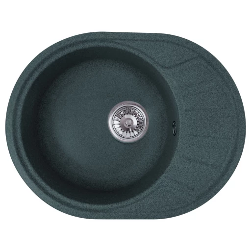 Кухонная мойка Formastone Fosto  КМ 58-45, овальная с крылом,искристый серый