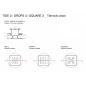 Точечный трап PESTAN Confluo Standard  Square, Точечный трап 150х150 мм Confluo Standard Square 4, металл с перфорацией Square, без рамки