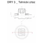 Точечный трап PESTAN Confluo Standard Dry Mask, Точечный трап 100х100 мм Confluo Standard Dry 2  Black Glass ,с сухим затвором,черное стекло, с рамкой