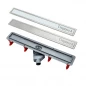Линейный трап PESTAN Confluo Premium White Glass Line, Линейный трап 450 мм CONFLUO PREMIUM LINE WITH WHITE GLASS, двухсторонняя модель