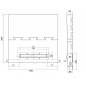 Душевой поддон Confluo Board UNI 900 Frameless, Душевой поддон Confluo Board UNI 900 Frameless Line 550