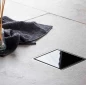 Точечный трап PESTAN Confluo Standard Black Glass, Точечный трап 150х150 мм Confluo Standard Black Glass 2, чёрное стекло, с рамкой