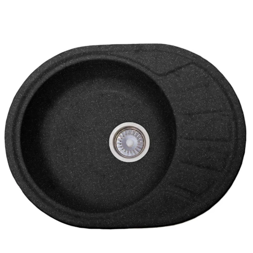 Кухонная мойка Formastone Fosto  КМ 58-45, овальная с крылом,искристый серый